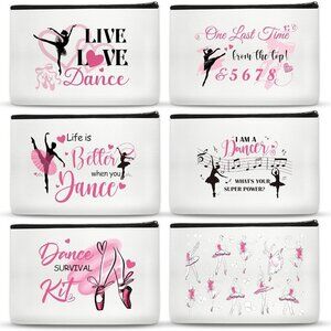 6 Pcs Dance Makeup Bag Gifts Survival Kit Dancer Cosmetic Bags Toiletry Zipper P